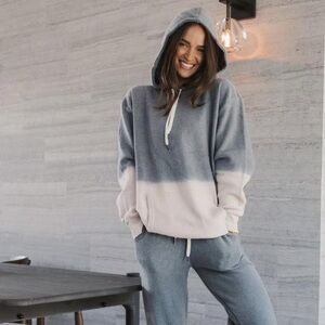 FEAT HELEN OWEN BLANKET BLEND OMBRÉ PULLOVER HOODIE 1